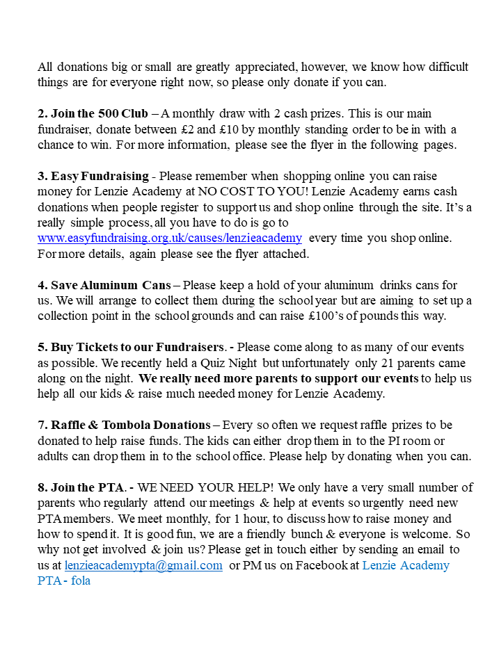 More ways to help