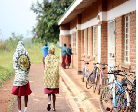 children walking to school