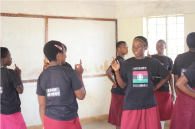 young girls talking