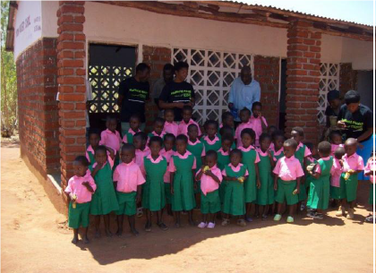 all children standing in shade